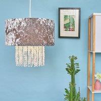ValueLights Boland Silver Ceiling Pendant Droplets Shade