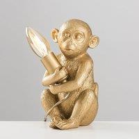 ValueLights Baby Monkey Gold Table Lamp