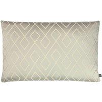 Prestigious Textiles Pivot Geometric Jacquard Cushion in Grey | Size: 40 cm x 60 cm