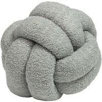 Furn Boucle Knot Fleece Cushion in Silver