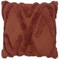 Furn Kamjo Tufted Geometric Cushion in Red | Size: 50 cm x 50 cm