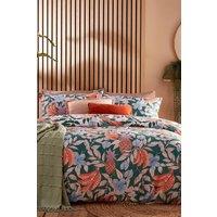 Furn Cypressa Floral Mosaic Reversible Duvet Cover Set in Jade | Size: Double
