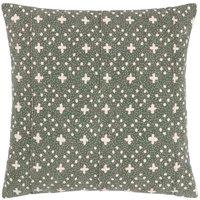 Yard Helm 100% Cotton Woven Cushion in Black | Size: 50 cm x 50 cm