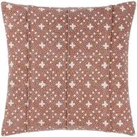 Yard Helm 100% Cotton Woven Cushion in Brown | Size: 50 cm x 50 cm