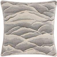 Paoletti Stratus Chenille Jacquard Cushion in Grey | Size: 45 cm x 45 cm