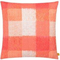 Furn Alma Check Printed Cushion in Pink | Size: 50 cm x 50 cm