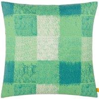 Furn Alma Check Printed Cushion in Green | Size: 50 cm x 50 cm