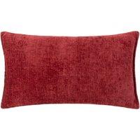 Evans Lichfield Buxton Chenille Reversible Rectangular Cushion in Red | Size: 30 cm x 50 cm
