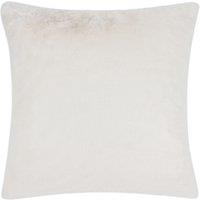 Paoletti Stanza Faux Fur Cushion in White | Size: 55 cm x 55 cm