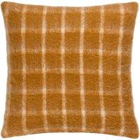 Yard Yarrow Check Faux-Mohair Cushion in Orange | Size: 45 cm x 45 cm