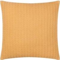 Yard Hush Stitched 100% Cotton Cushion in Yellow | Size: 45 cm x 45 cm