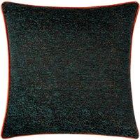 Paoletti Galaxy Chenille Piped Cushion in Emerald | Size: 50 cm x 50 cm