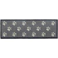 My Mat Big Paws 1 Washable Indoor Nylon Mat in Grey | Size: 50 cm x 75 cm