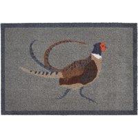 My Mat Washable Nylon Pheasant Indoor Mat in Medium Beige | Size: 50 cm x 75 cm