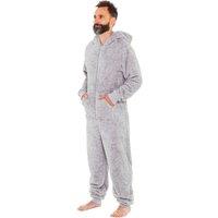 Just Essentials Fluffy Fleece Onesie in Light Grey | Size: Large