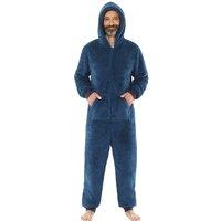 Just Essentials Fluffy Fleece Onesie in Navy | Size: Large