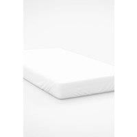 Belledorm Easy Care 200 Thread Count Cotton Polyester Percale 28cm Fitted Sheet in White | Size: King