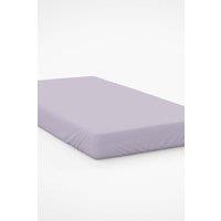 Belledorm Easy Care 200 Thread Count Cotton Polyester Percale 28cm Fitted Sheet in Pale Lilac | Size: Single