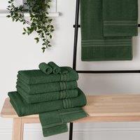 OHS 4 Pack of 100% Cotton Bathroom Hand Towel in Dark Green