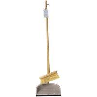 Living Nostalgia Long Handled Brush & Pan Set in Grey