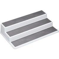 Copco Three Tier Cupboard Shelf Organiser, 38cm in White