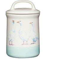 KitchenCraft Apple Farm Geese Sugar Canister in Stoneware in Cream