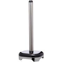 Lovello Paper Towel Holder with Glossy Black Base & Steel Stand