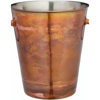 BarCraft Luxury Iridescent Copper Finish Champagne Bucket, Stainless Steel in Silver