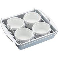 Chicago Metallic Six Piece Crme Brulee Set, Gift Boxed in Dark Grey