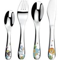 Arthur Price 'Jungle' Stainless Steel 4 Piece Childrens Boxed Cutlery Gift Set in Silver