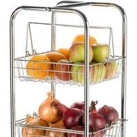 KitchenCraft Chrome Plated Four Tier Trolley