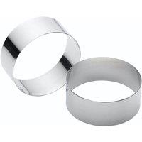 KitchenCraft Set of Two Stainless Steel Large Cooking Rings in Metallics