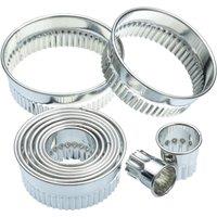 KitchenCraft Assorted Fluted Cutter Set in Silver