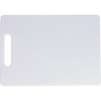KitchenCraft Medium Polythylene Chopping Board, White Reversible Cutting Board