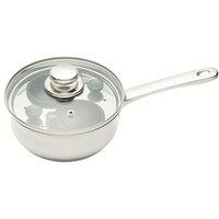 KitchenCraft Stainless Steel Two Hole Egg Poacher 16cm (6"), Gift Boxed in Mid Grey