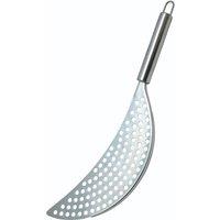 KitchenCraft Stainless Steel Crescent Shaped Pan Drainer, Carded in Silver