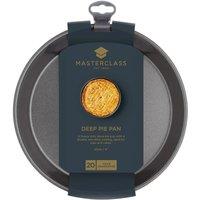 MasterClass Non-Stick Deep Pie Pan, Carbon Steel Round Baking Tin, 23cm (9") in Grey