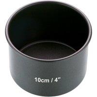 MasterClass Non-Stick Loose Base Deep Cake Pan, Carbon Steel Round Cake Tin, 10cm in Dark Grey