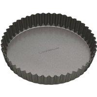 MasterClass Cast Aluminium Non-Stick Quiche Tin, Fluted Loose Base Tart Tin 25cm (10") in Grey