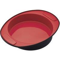 MasterClass Smart Silicone Round Baking Tin, Flexible Cake Pan, 20.5cm in Dark Grey