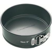 MasterClass Non-Stick Springform Loose Base Cake Tin, Carbon Steel, 15cm (6") in Dark Grey