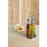 World of Flavours Italian 3 Bottle Glass Oil & Vinegar Set in Clear