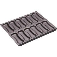 MasterClass Non-Stick 12 Hole clair Baking Tray, Carbon Steel, 31 x 25.5cm in Grey | Size: 31 x 25.5 cm