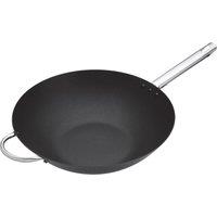 MasterClass Carbon Steel 35.5cm Wok in Dark Grey