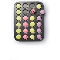 MasterClass Non-Stick 24 Hole Macaroon Baking Tray, Carbon Steel, 35 x 27cm in Grey | Size: 35 x 27 cm