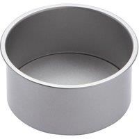 KitchenCraft Round Non-Stick Loose Base Deep Cake Pan, Carbon Steel 18cm in Mid Grey
