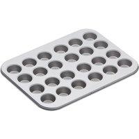 KitchenCraft Non-Stick Twenty-Four Hole Mini Bake Pan, 35x27cm, Card Insert in Mid Grey | Size: 35x27 cm