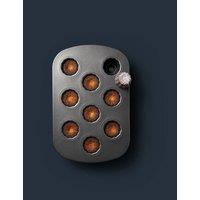 MasterClass Non-Stick Silicone Nine Hole Canel Pan, 32.5x22cm, Sleeved in Black | Size: 32.5x22 cm