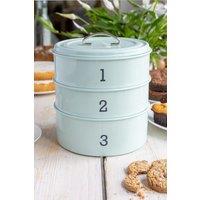 Living Nostalgia Vintage Blue Three Tier Cake Tin Set in Baby Blue