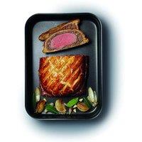 MasterClass Professional Non-Stick, Hard Anodised Roasting Pan, 37x26.5x6.5cm, Labelled in Black | Size: 37x26.5x6.5 cm